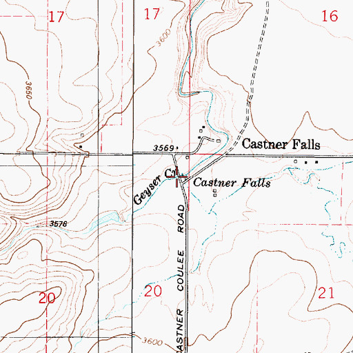 Topographic Map of Flat Creek, MT