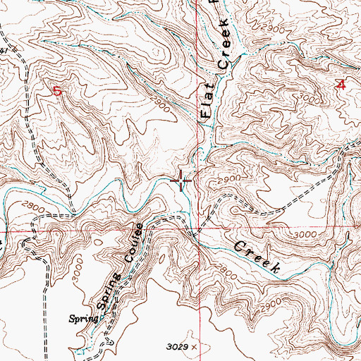 Topographic Map of Flat Creek Pass Coulee, MT