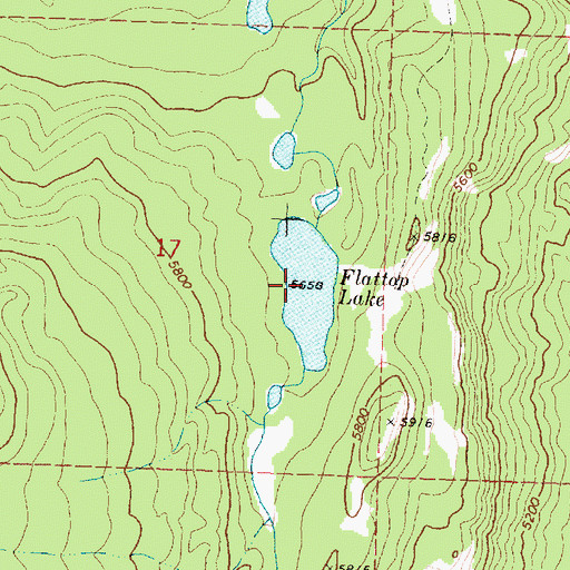 Topographic Map of Flatton Lake, MT