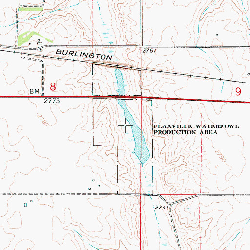 Topographic Map of Flaxville Waterfowl Production Area, MT