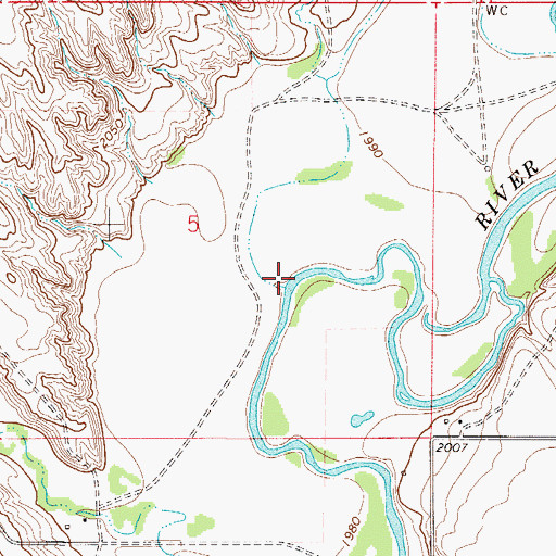 Topographic Map of Flea Creek, MT