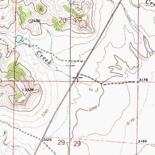Topographic Map of Flood Creek, MT