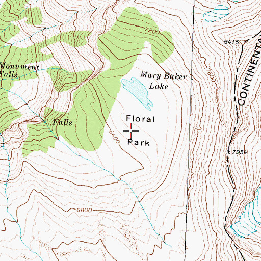 Topographic Map of Floral Park, MT