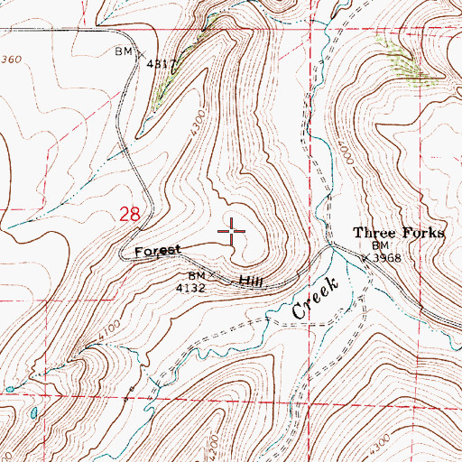 Topographic Map of Forest Hill, MT