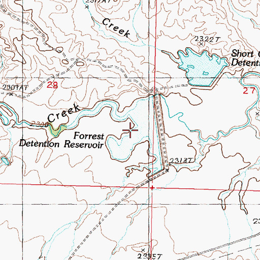 Topographic Map of Forrest Reservoir, MT