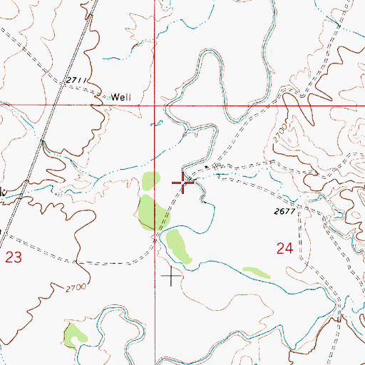 Topographic Map of Forty Creek, MT