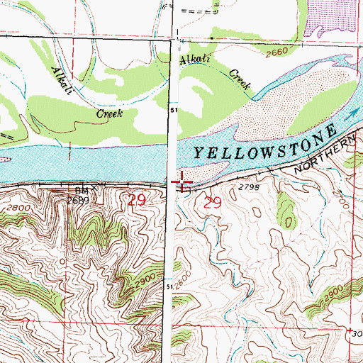 Topographic Map of Forty-five Creek, MT