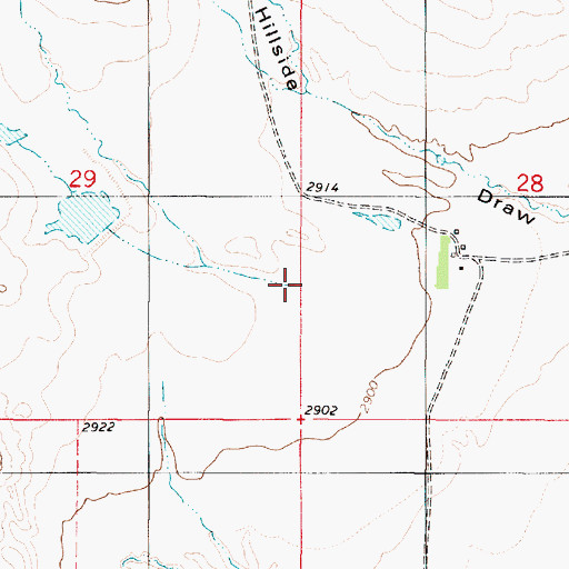 Topographic Map of Foster Creek, MT