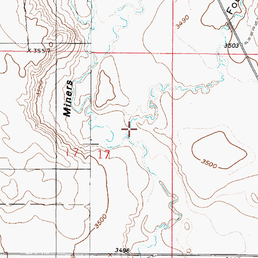 Topographic Map of Fourmile Coulee, MT