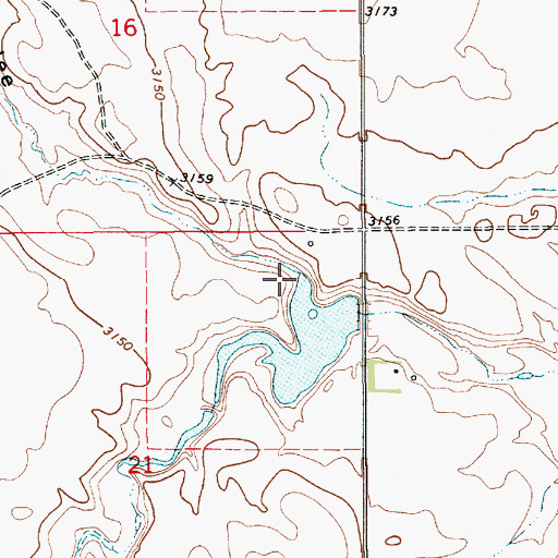 Topographic Map of Fourmile Coulee, MT