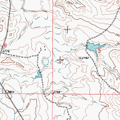 Topographic Map of Fourmile Creek, MT