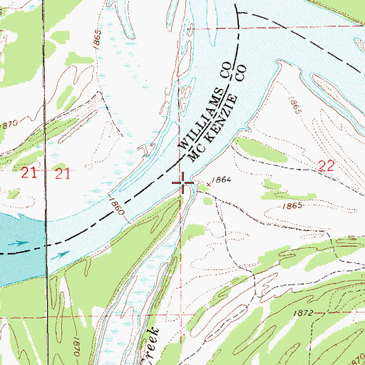 Topographic Map of Fourmile Creek, MT