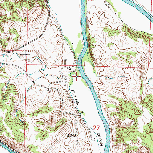 Topographic Map of Fourmile Creek, MT