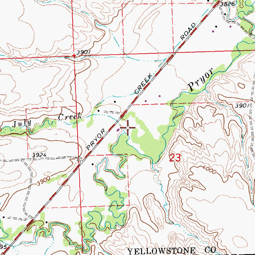 Topographic Map of Fourth of July Creek, MT