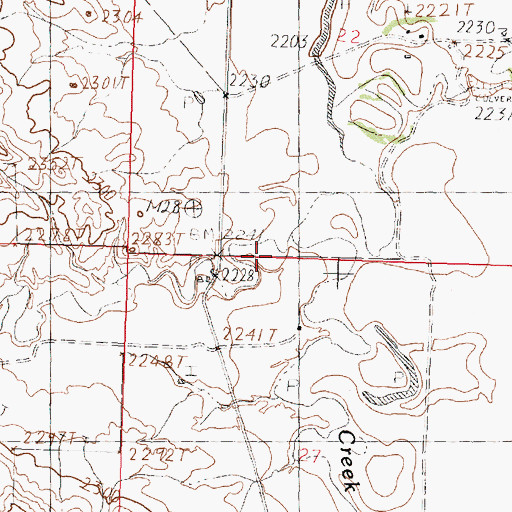 Topographic Map of Fourth Creek, MT