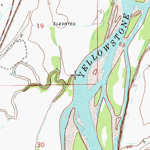 Topographic Map of Fox Creek, MT