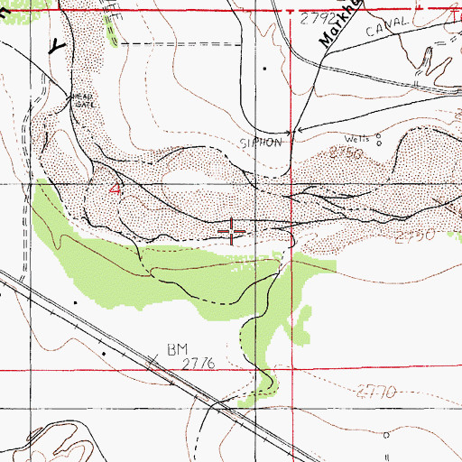 Topographic Map of Markham Wash, AZ