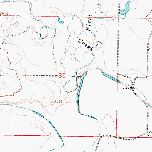 Topographic Map of Frazier Creek, MT