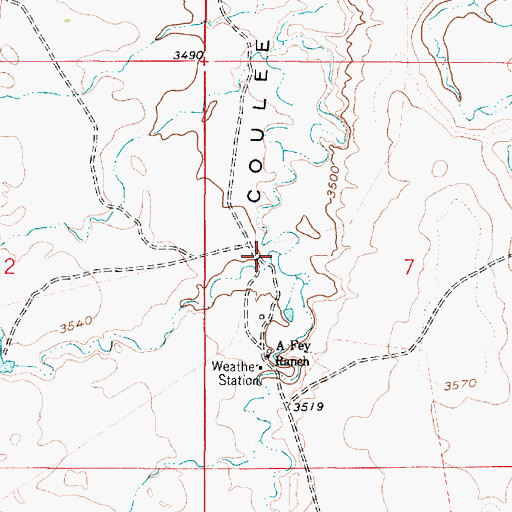 Topographic Map of Fred and George Creek, MT