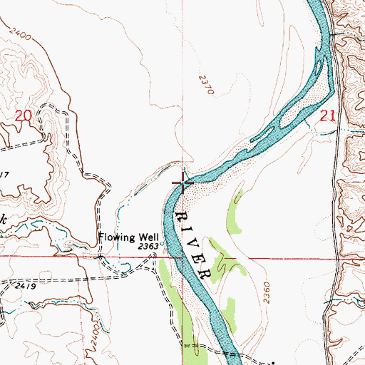 Topographic Map of Freddie Creek, MT