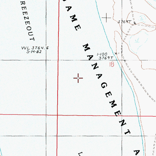 Topographic Map of Freezeout Lake, MT