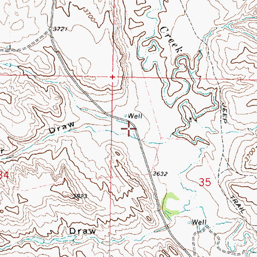 Topographic Map of Fricker Draw, MT