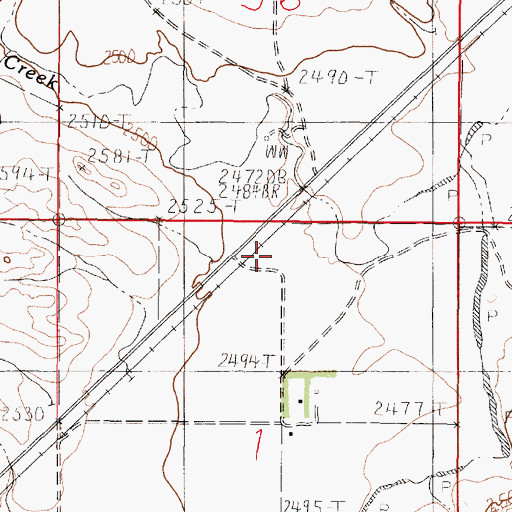 Topographic Map of Friend Siding, MT