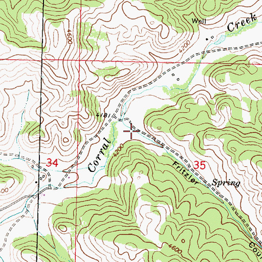 Topographic Map of Fritzler Coulee, MT