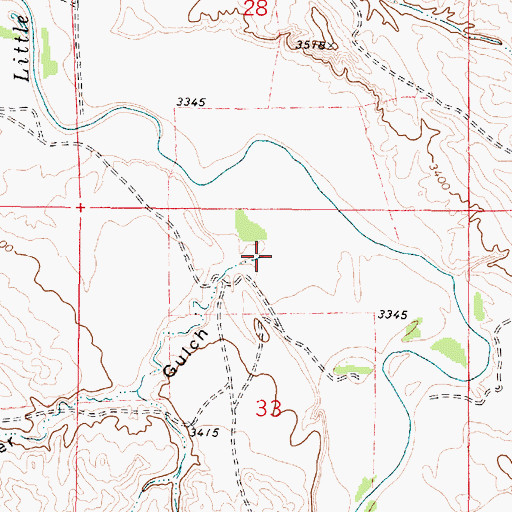 Topographic Map of Fuller Gulch, MT