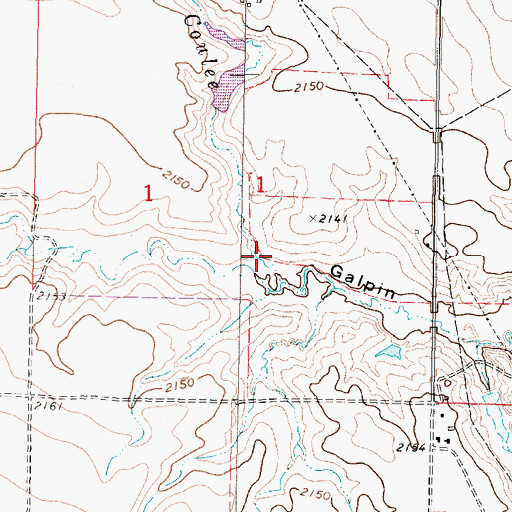 Topographic Map of Fullerton Coulee, MT