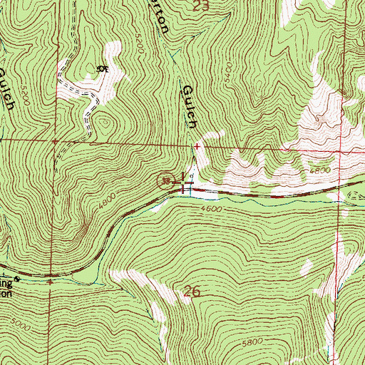 Topographic Map of Fullerton Gulch, MT