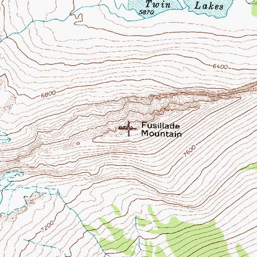 Topographic Map of Fusillade Mountain, MT