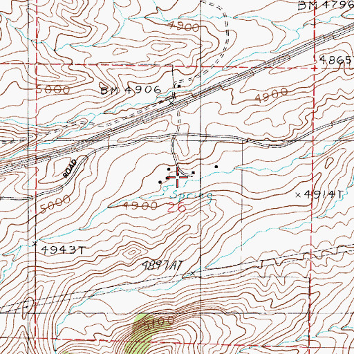 Topographic Map of G Ballard Ranch, MT