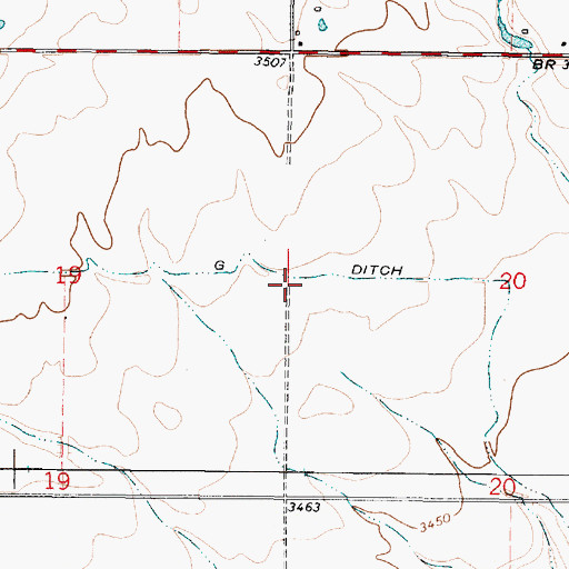 Topographic Map of G Ditch, MT