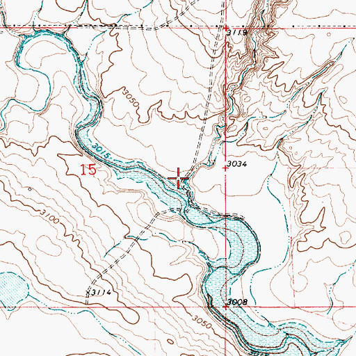 Topographic Map of Galata Ravine, MT