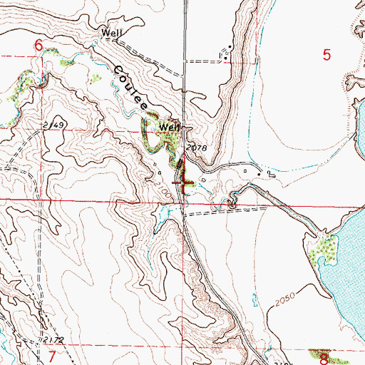 Topographic Map of Galpin Coulee, MT