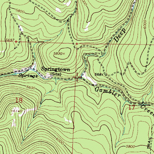 Topographic Map of Gambler Creek, MT