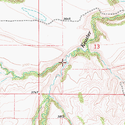 Topographic Map of North Gap Creek, MT