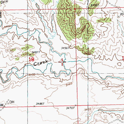 Topographic Map of Gap Creek, MT