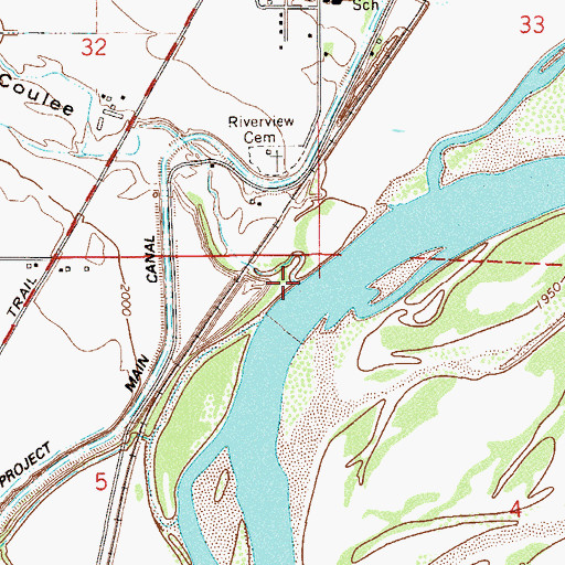 Topographic Map of Garden Coulee, MT
