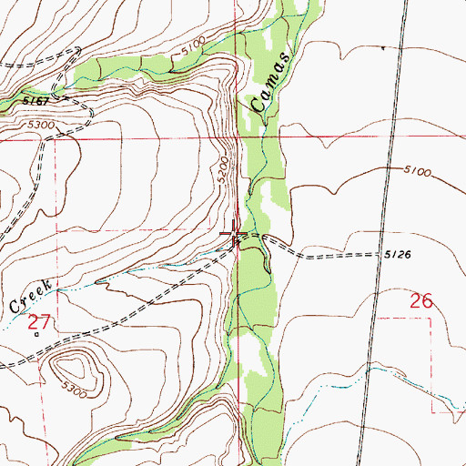 Topographic Map of Garden Creek, MT