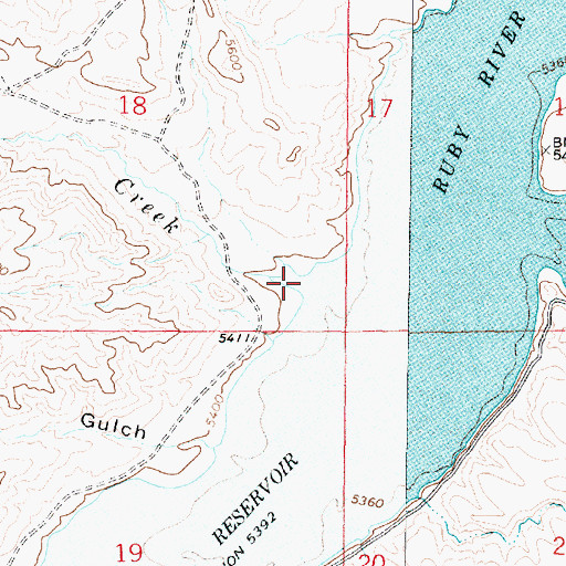 Topographic Map of Garden Creek, MT