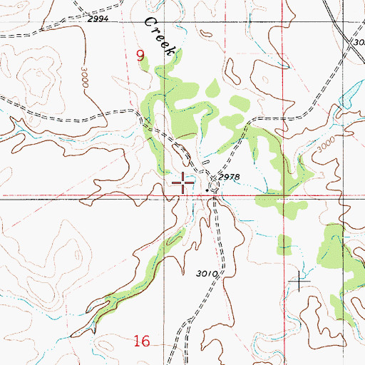 Topographic Map of Garden Draw, MT