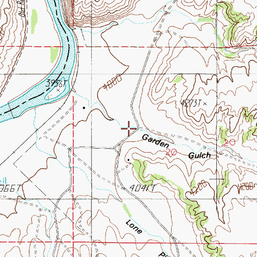 Topographic Map of Garden Gulch, MT