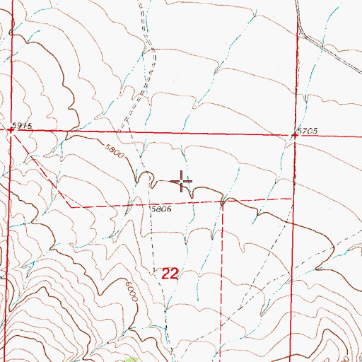 Topographic Map of Garfield Canyon, MT