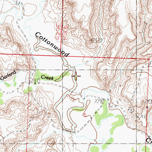 Topographic Map of Garland Creek, MT