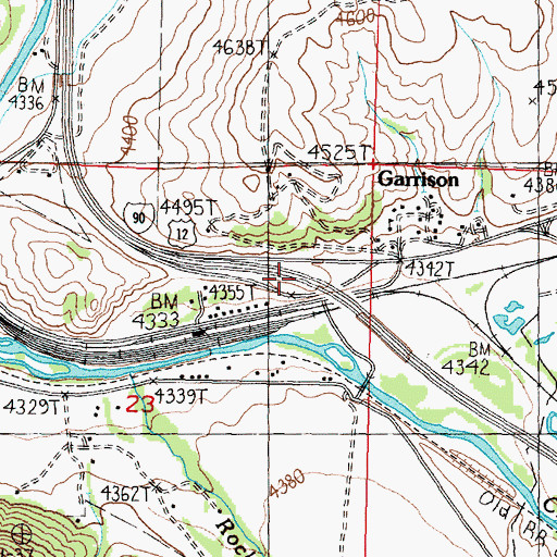 Topographic Map of Garrison, MT