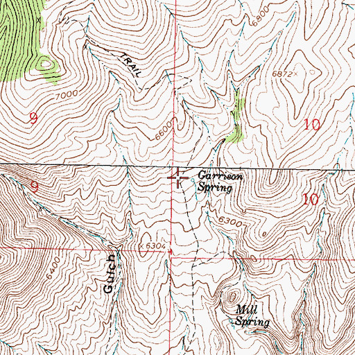 Topographic Map of Garrison Spring, MT
