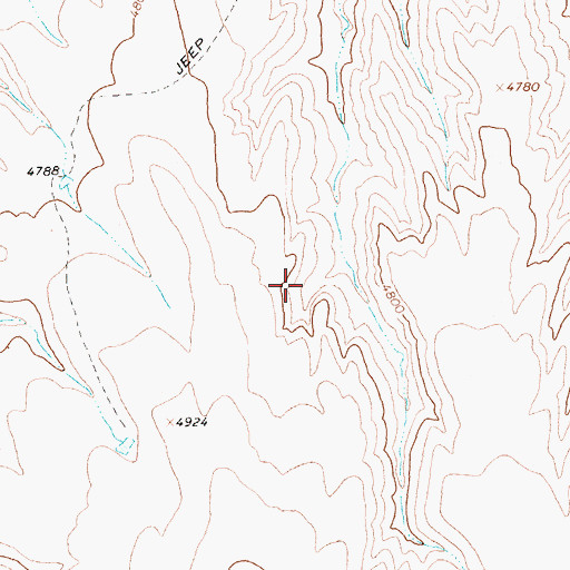 Topographic Map of Garvin Basin, MT
