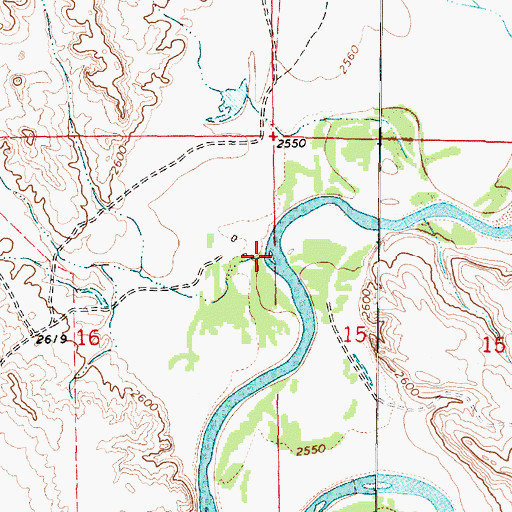 Topographic Map of Geddes Creek, MT